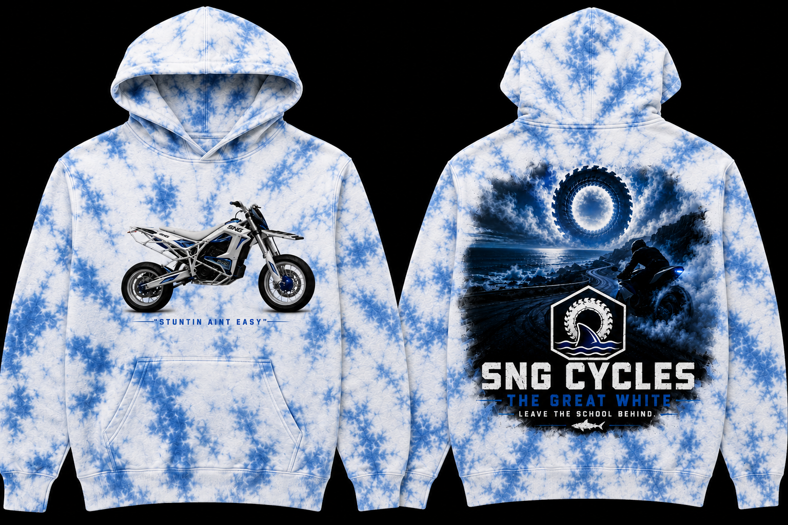 Great White Hoodie — Stuntin Aint Easy