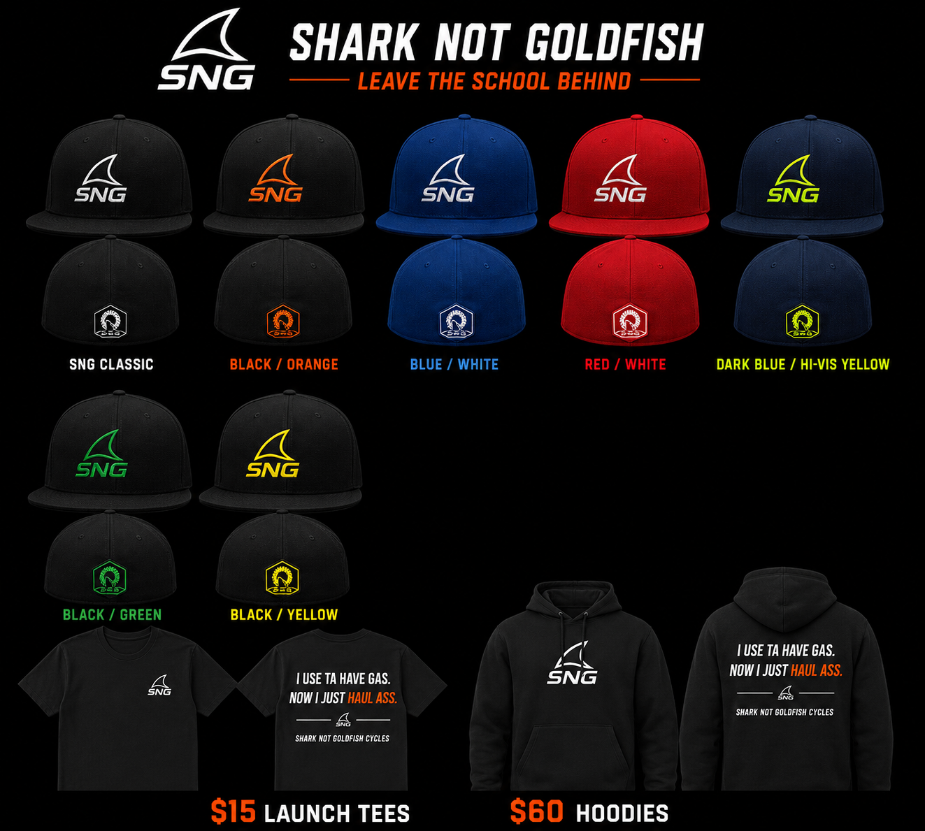 SNG Hat Collection — Rider Team Colors